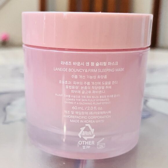 LANEIGE Laneige Bouncy + Firm Sleeping Mask Visibly Plump & Firm 2oz/60mL Sealed - Picture 4 of 9